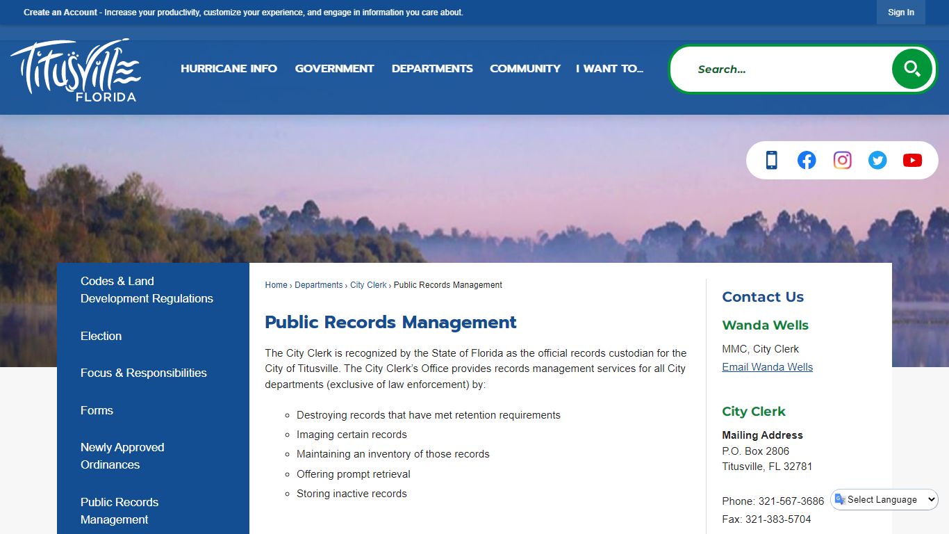 Public Records Management | Titusville, FL